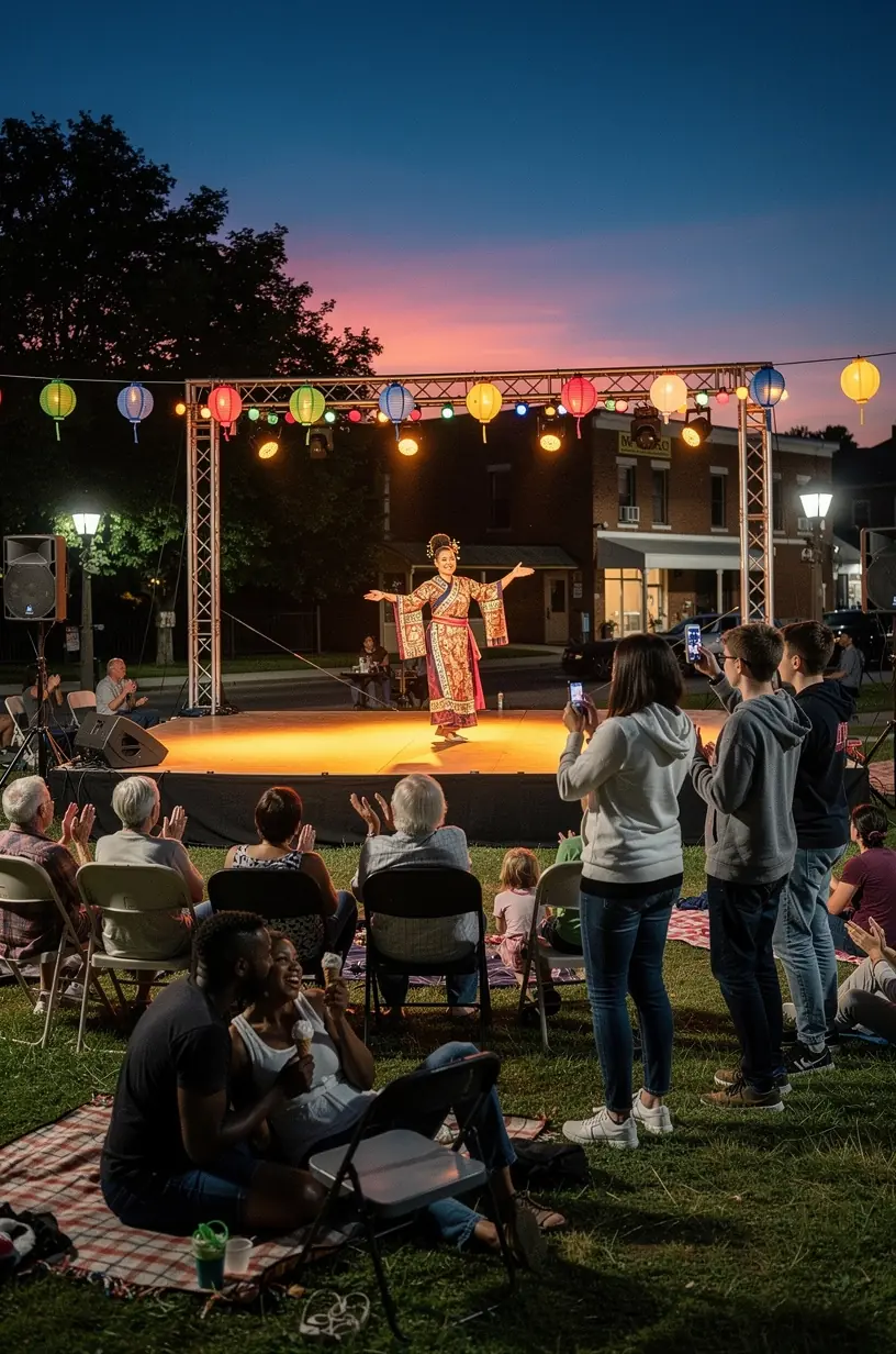 Inclusive community gatherings with diverse participants engaged in activities.